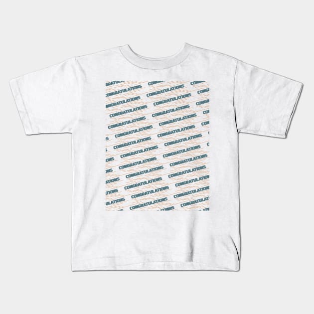 Congratulations pattern Kids T-Shirt by Aloenalone